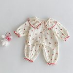 【66-100cm】セットアップ ベビー チェリー柄 プリント