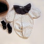 【66-90cm】オールインワン ベビー 韓国風 可愛い フリル襟 - 画像 (9)