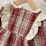 【66-90cm】ロンパース ベビー レッド チェック - 画像 (7)
