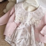【66-100cm】ロンパース ベビー レース 蝶結び 小花柄 - 画像 (9)