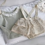 【66-100cm】サロペットロンパース&トップスベビー 小花柄 - 画像 (9)