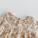 【80-90cm】ロンパース ベビー 丸襟 小花柄 - 画像 (8)