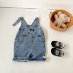 【73-110cm】サロペット レトロ デニム 合わせやすい - 画像 (3)