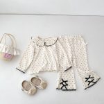 【73-110cm】シャツ フリル襟 イチゴ柄 可愛い - 画像 (7)