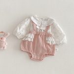 【66-90cm】スサロペット&シャツ ベビー ダブルガーゼ スウィート - 画像 (2)