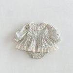 【66-90cm】ロンパース ベビー 丸襟 小花柄 - 画像 (6)