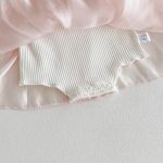 【66-90cm】ロンパースワンピ ベビー リボン チュール - 画像 (11)