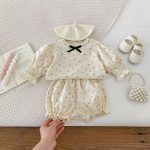 【66-100cm】カバーオールorセットアップ ベビー 小花柄 おしゃれ - 画像 (8)