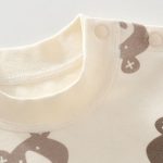 【59-90cm】カバーオール＆スタイ ベビー くま総柄 かわいい - 画像 (6)