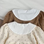 【66-100cm】ロンパース ベビー ドット 小花柄 - 画像 (7)