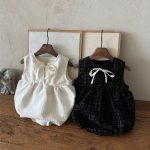 【66-90cm】ロンパース ベビー リボン付き ノースリーブ - 画像 (7)