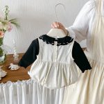【66-90cm】ロンパース＆メロウフリルトップス ベビー ドット 蝶結び - 画像 (4)