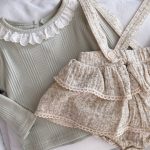 【66-100cm】サロペットロンパース&トップスベビー 小花柄 - 画像 (10)