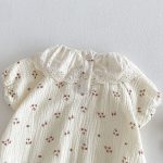 【66-90cm】ロンパース ベビー レース 小花柄 - 画像 (12)