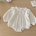 【66-90cm】ロンパース ベビー スイート 花柄レース - 画像 (2)