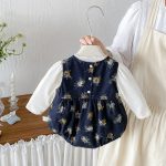 【66-90cm】ロンパース ベビー 小花柄 セットアップ - 画像 (4)