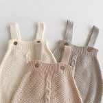 【66-100cm】サロペットパンツ ベビー ニット 無地 - 画像 (16)