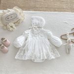 【66-90cm】ロンパース&帽子 ベビー レース リボン - 画像 (6)