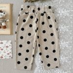 【66-100cm】パンツ ベビー コーデュロイ ワイドパンツ ゆったり - 画像 (6)