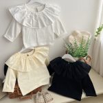 【73-100cm】長袖トップス ベビー服 女の子 ビッグフリル襟 - 画像 (7)