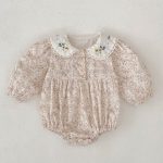 【66-130cm】ロンパースorワンピース 女の字 姉妹服 フラワー - 画像 (10)