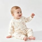 【59-90cm】ロンパース ベビー ウサギ柄 フリル - 画像 (3)