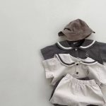 【73-100cm】セットアップ ベビー セーラー襟 シンプル - 画像 (8)