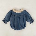 【66-90cm】ロンパース ベビー デニム プリンセス - 画像 (6)