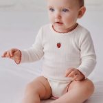 【66-90cm】ロンパース ベビー服 シンプル イチゴリブ - 画像 (3)