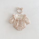 【66-130cm】ロンパースorワンピース 女の子 姉妹服 フラワー柄 - 画像 (7)