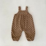 【73-100cm】サロペット ベビー ドット コーデュロイ - 画像 (14)