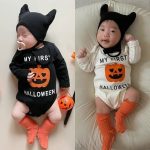 【66-90cm】ロンパース&帽子 ベビー ハロウィン かぼちゃ - 画像 (3)