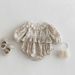【66-90cm】ロンパース ベビー リーフ柄 お出かけに - 画像 (2)
