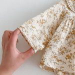 【80-90cm】ロンパース ベビー 丸襟 小花柄 - 画像 (10)