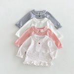 【80-130cm】長袖トップス 女の子 丸襟 フリル かわいい - 画像 (5)