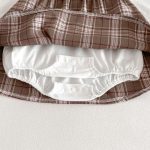 【66-90cm】ロンパース&帽子 ベビー チェック レトロ - 画像 (12)