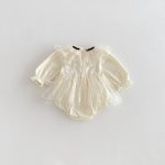 【66-90cm】ロンパース ベビー レース リボン - 画像 (6)