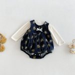 【66-90cm】ロンパース ベビー 小花柄 セットアップ - 画像 (2)