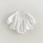 【66-90cm】ロンパース ベビー 蝶結び付き レイヤード - 画像 (9)