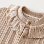 【66-90cm】カバーオール ベビー フリル襟 ジャカード - 画像 (8)