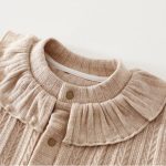 【66-90cm】ロンパース ベビー フリル襟 ジャカード - 画像 (9)