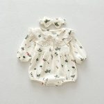 【66-100cm】ロンパース ベビー プリンセス 花柄 - 画像 (4)