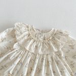 【66-90cm】ロンパース ベビー 韓国風 プリンセス 小花柄 - 画像 (8)