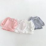 【80-130cm】長袖トップス 女の子 丸襟 フリル かわいい - 画像 (3)