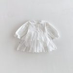 【66-90cm】ロンパースワンピ ベビー チュール レース - 画像 (9)