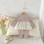 【73-110cm】セットアップ ベビー ラウンドネック フリル - 画像 (4)