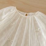 【66-90cm】ロンパース ベビー リボン チュール - 画像 (5)