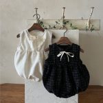 【66-90cm】ロンパース ベビー リボン付き ノースリーブ - 画像 (12)