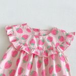 【66-90cm】ロンパース ベビー いちご柄 ノースリーブ - 画像 (6)