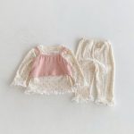 【66-100cm】セットアップ ベビー 花柄 レース付き - 画像 (4)
